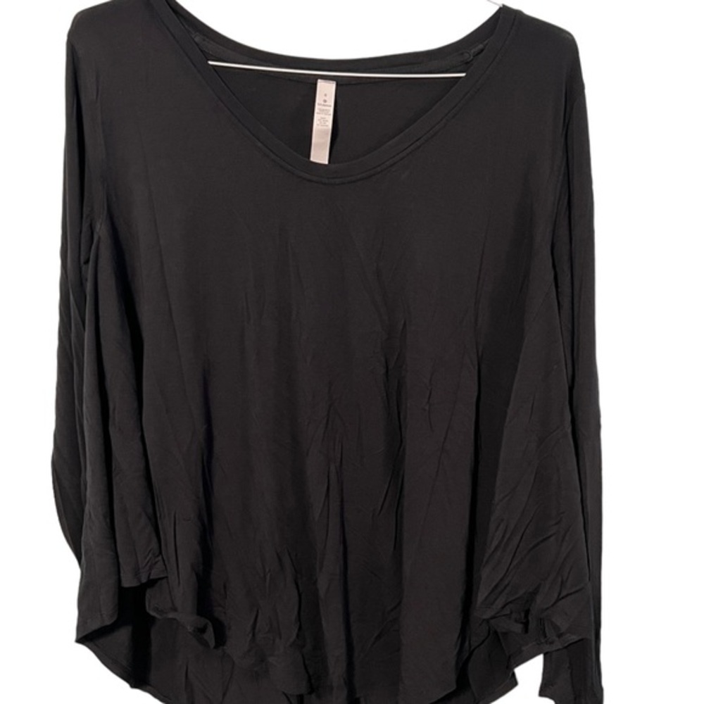 LulaLemon Black Long Sleeve High / Low Shirt Size 8 Oversized
